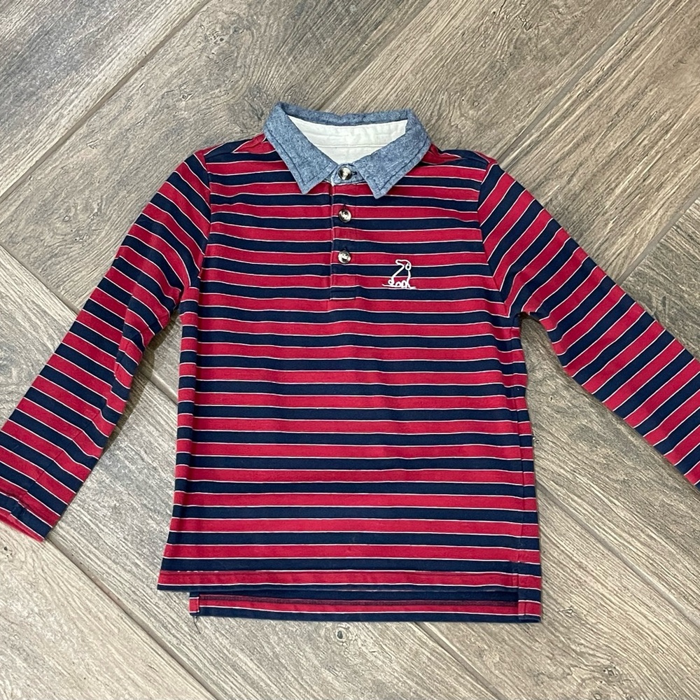 Me & Henry Long Sleeve Striped Polo size 3/4 Y